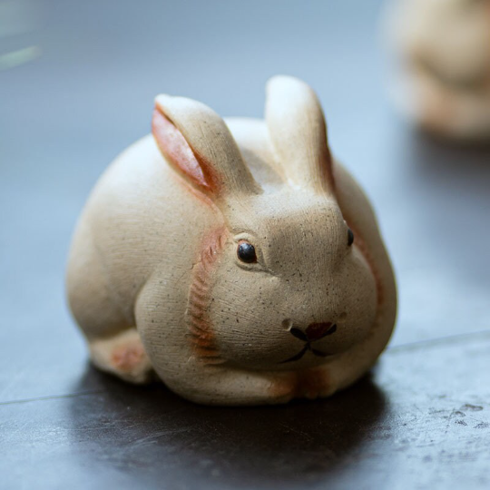 Cute Little Rabbit Ceramic Tea Pet