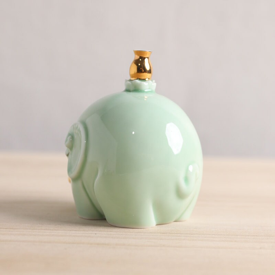 Wealth Elephant Ceramic Tea Pet