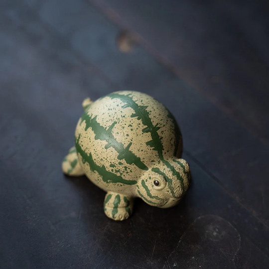 Watermelon Turtle Ceramic Tea Pet