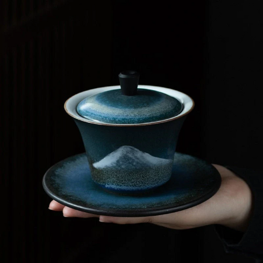 Handpainted Ceramic Mountain Gaiwan 140ml