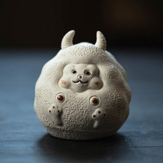 Cute Rabbit Purple Clay Teapet