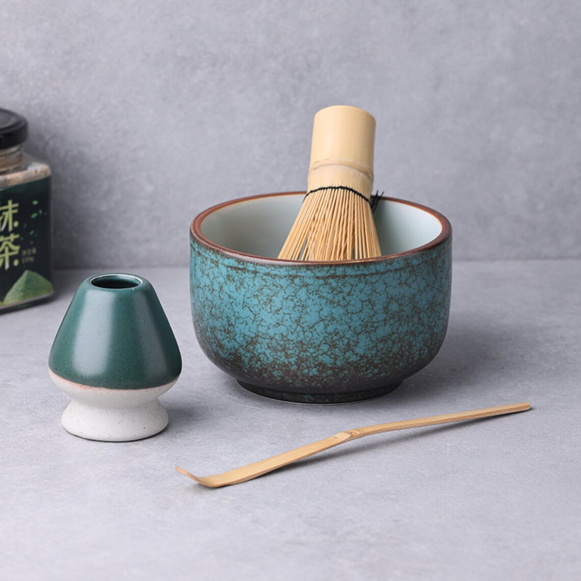 Turquoise Glaze Ceramic Matcha Set 430ml