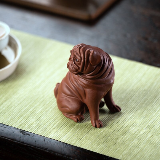 The Cute Dog Purple Clay Tea Pet