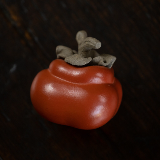 Realistic Small Persimmon Purple Clay Tea Pet