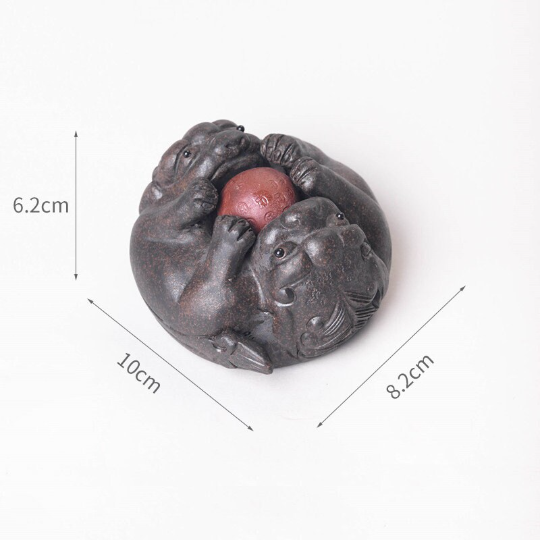 The Cute Lion Purple Clay Tea Pet