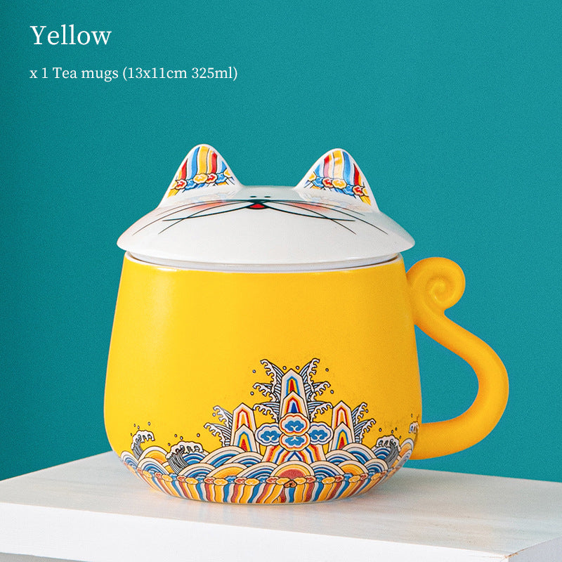 Colorful Ceramic Tea Mugs 325ml