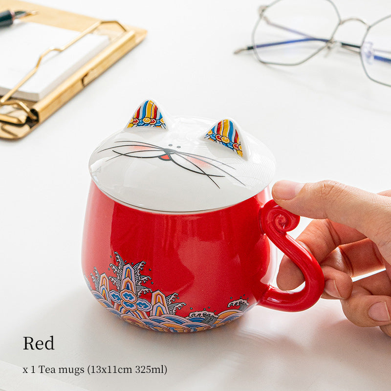 Colorful Ceramic Tea Mugs 325ml