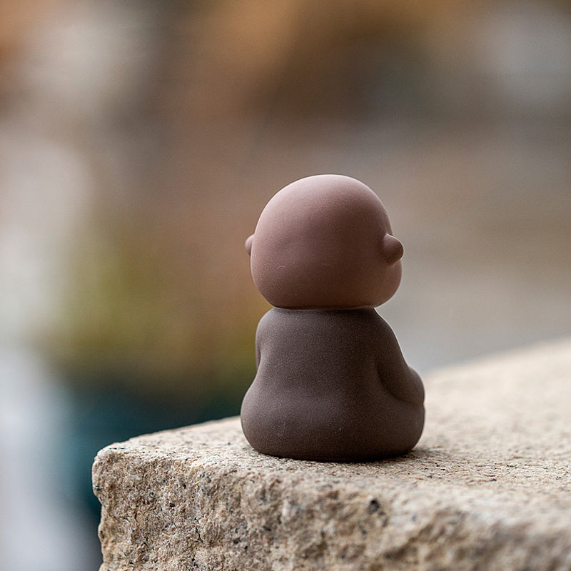 Adorable Little Monk Ceramic Tea Pet