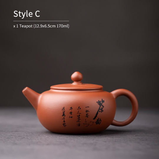 Purple Clay Teapot for Tea Ceremony Lovers 170ml