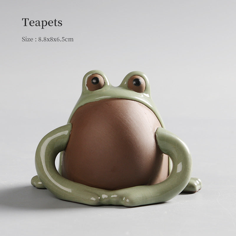 Ceramic Green Frog Tea Pet