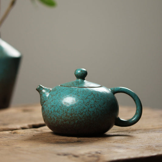 Kiln-changed Turquoise Green Vintage Teapot 250ml