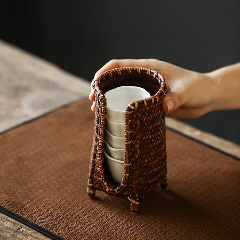 Bamboo Tea Cup Cage