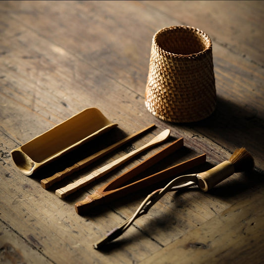 Elegant Bamboo Tea Tools