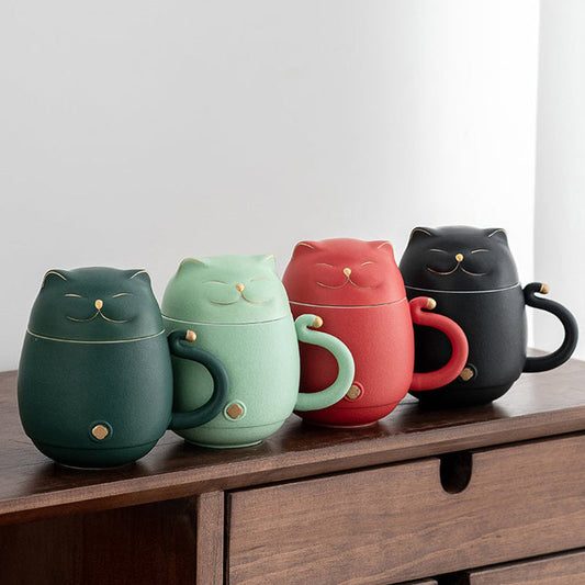 Cute Cat Ceramic Infusion Mug 300ml