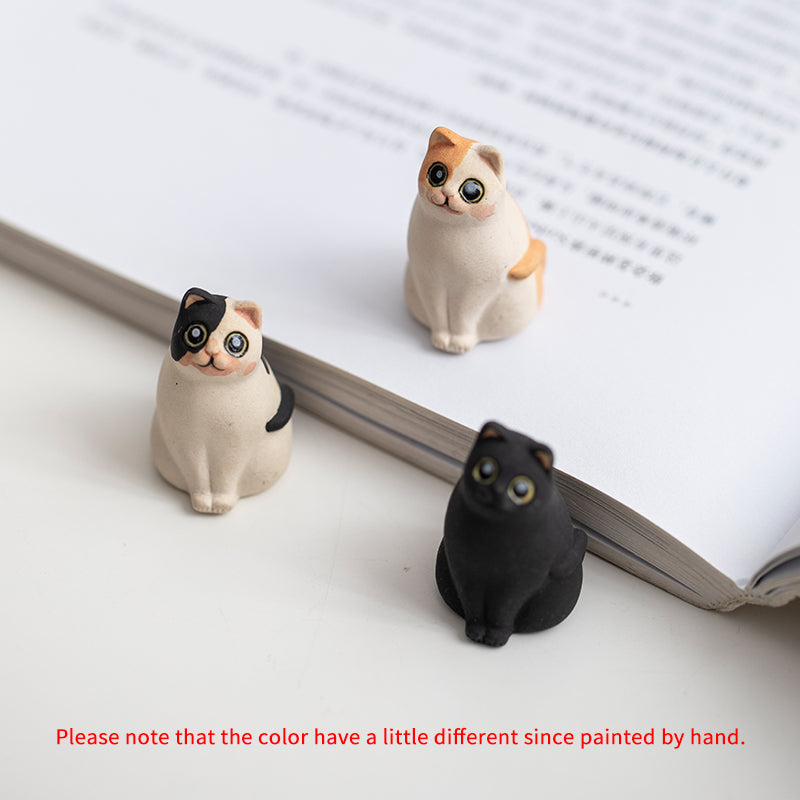 Creative Handmade Cute Cat Ceramic Tea Pet