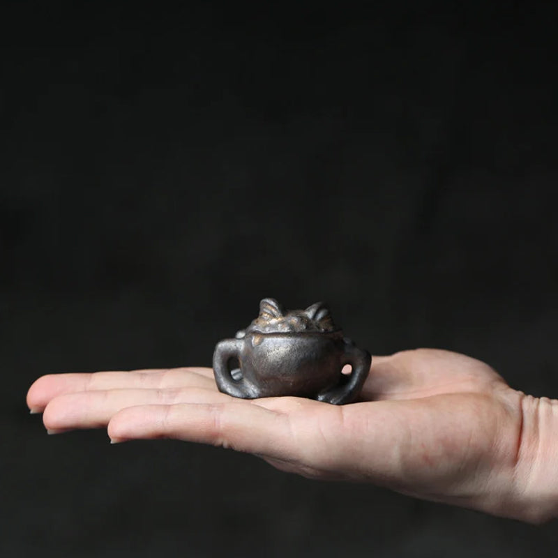 Fortune Frog Ceramic Tea Pet Ornament