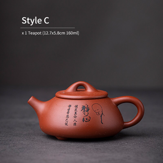 Handmade Zen Purple Clay Teapot 160ml