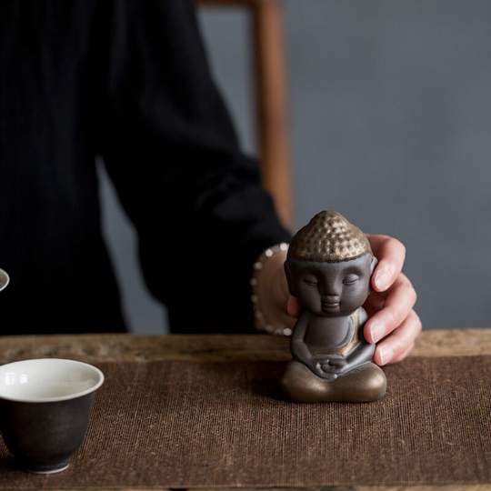 Zen Buddhist Little Monk Yixing Clay Tea Pet