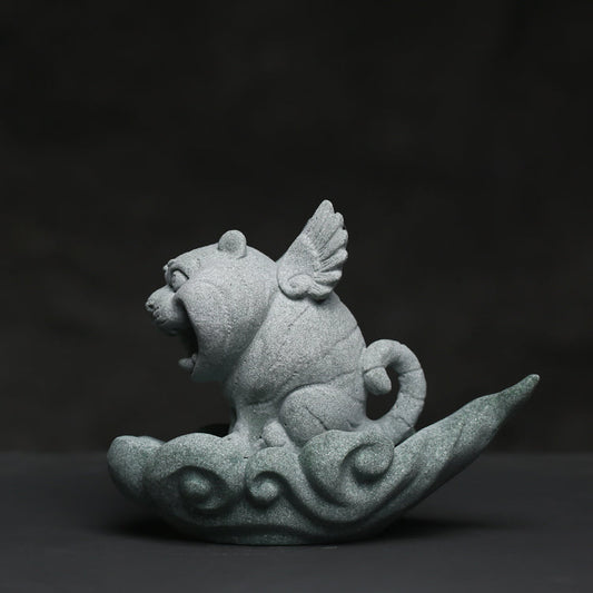 Rocking Animal Creative Green Sandstone Tea Pet