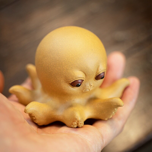 Yellow Octopus Yixing Clay Tea Pet