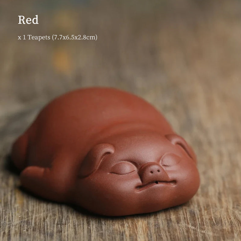 Lucky Pig Ceramic Tea Pet