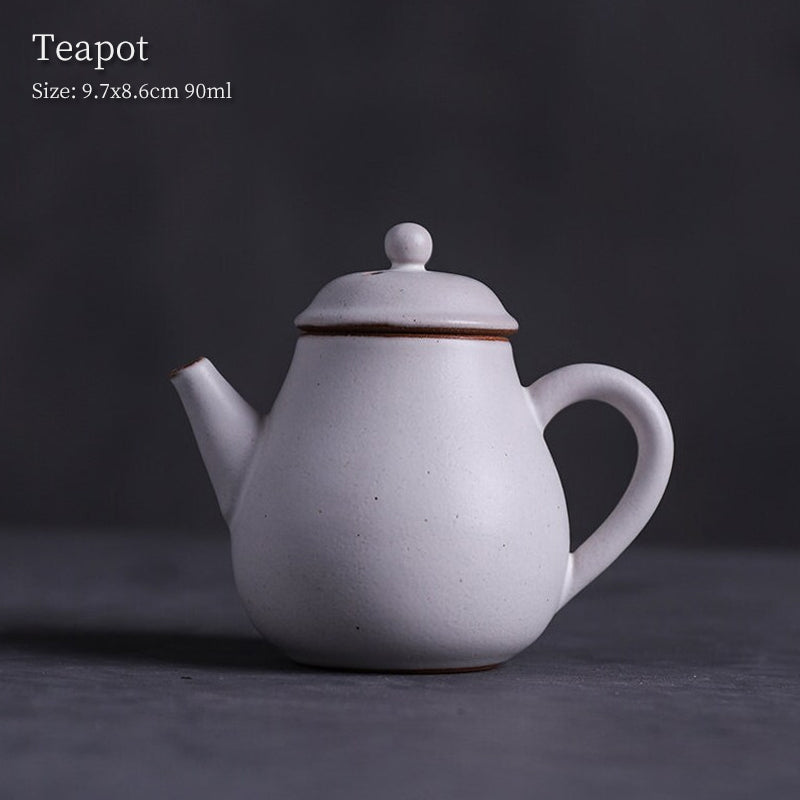 Handcrafted Ceramic Teapot with Built-in Strainer 90ml