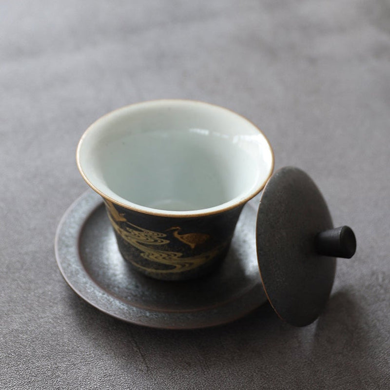 Handmade Black Clay Gaiwan 130ml