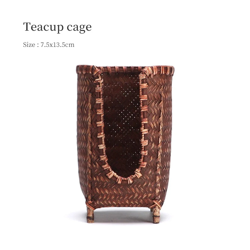 Bamboo Tea Cup Cage