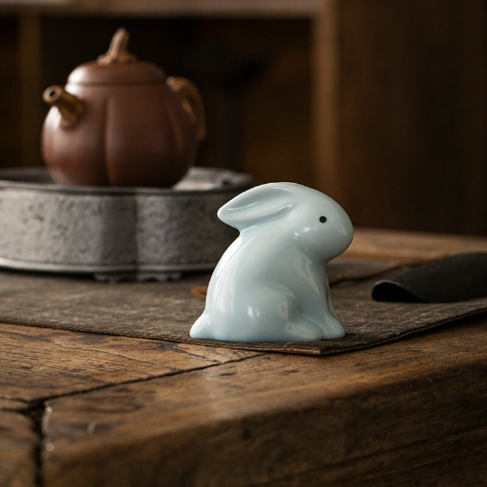 The Cute Bunny Ceramic Tea Pet