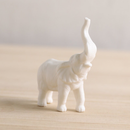 The White Porcelain Elephant Tea Pet