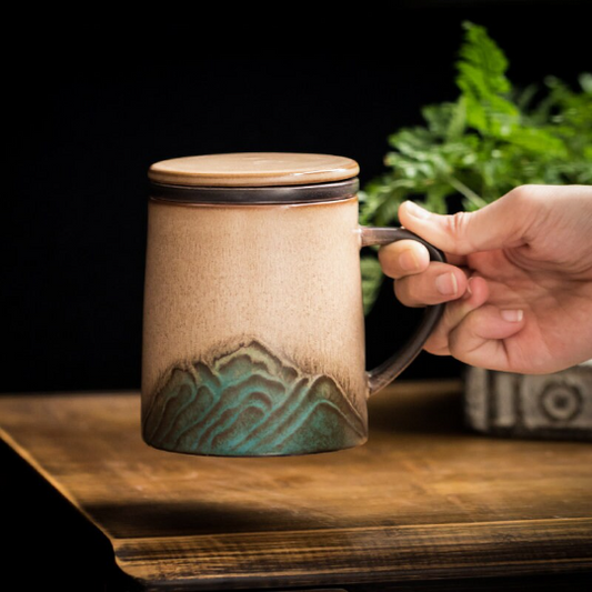 Retro Coarse Pottery Infusion Mug 300ml