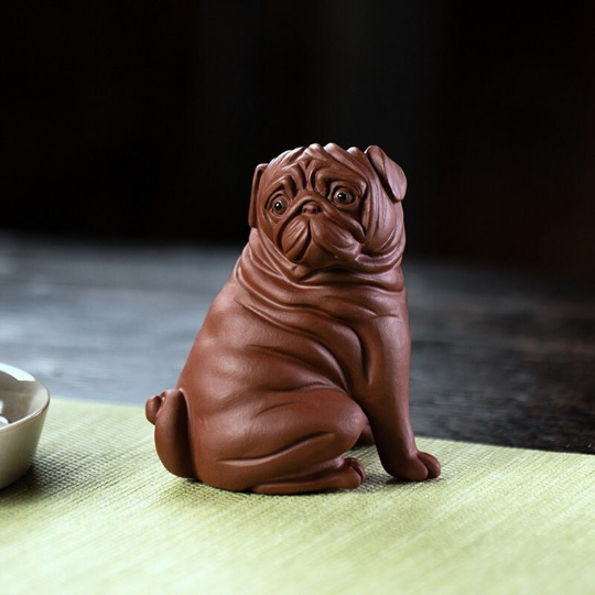 The Cute Dog Purple Clay Tea Pet