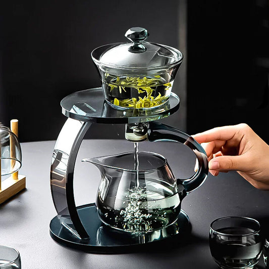 Premium Automatic Glass Kung Fu Tea Set 350ml