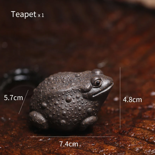 Wealth-Bringing Golden Toad Yixing Clay Tea Pet