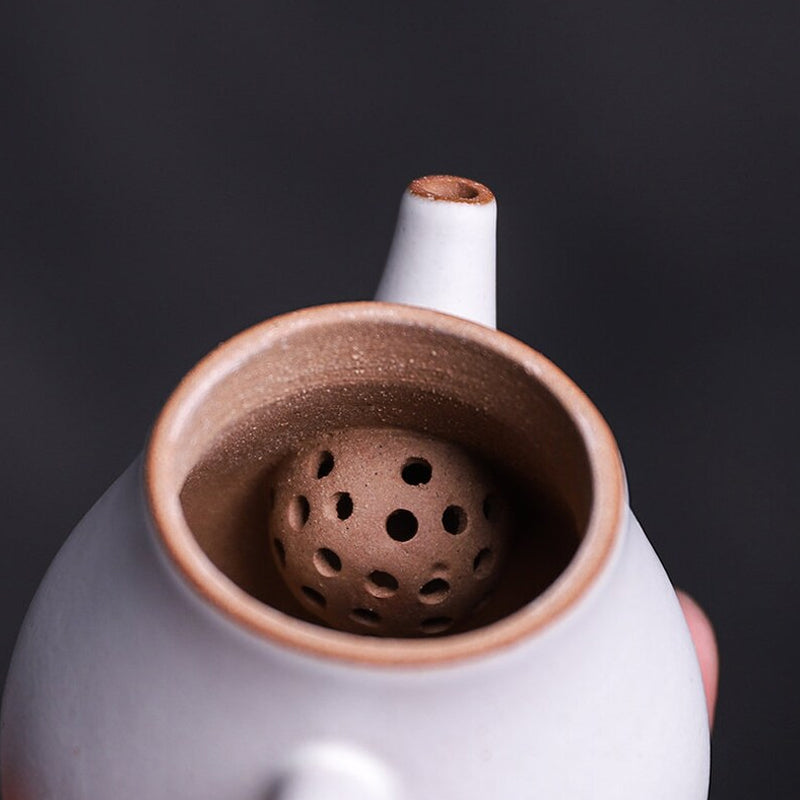 Handcrafted Ceramic Teapot with Built-in Strainer 90ml