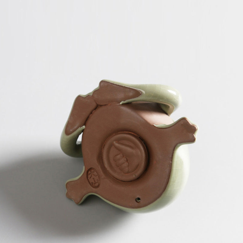 Ceramic Green Frog Tea Pet