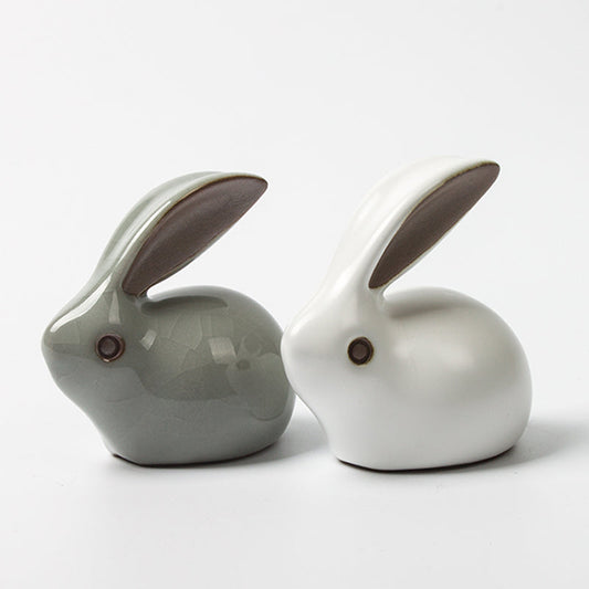 Adorable Bunny Ceramic Tea Pet