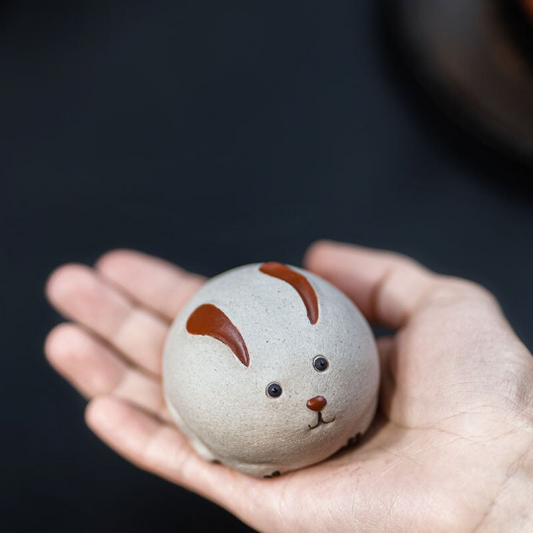 White Clay Little Rabbit Yixing Clay Tea Pet