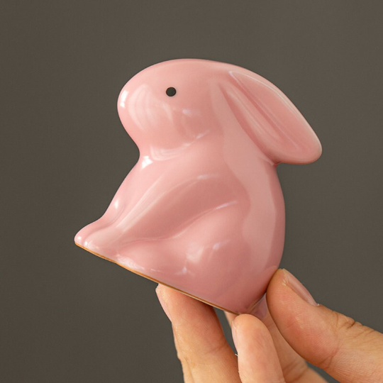 The Cute Bunny Ceramic Tea Pet