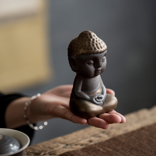 Zen Buddhist Little Monk Yixing Clay Tea Pet