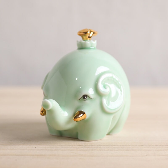 Wealth Elephant Ceramic Tea Pet