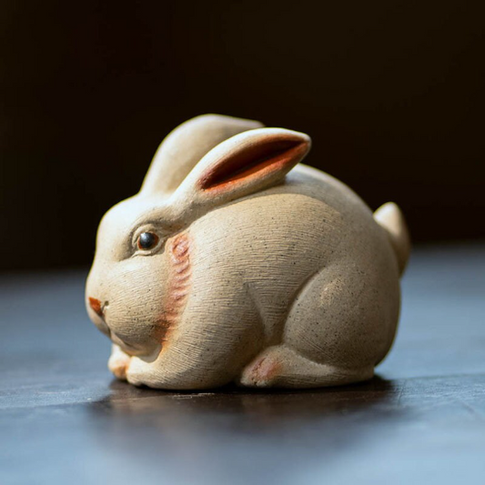 Cute Little Rabbit Ceramic Tea Pet