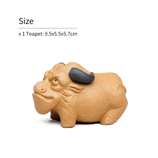 Little Yellow Bull Ceramic Tea Pet