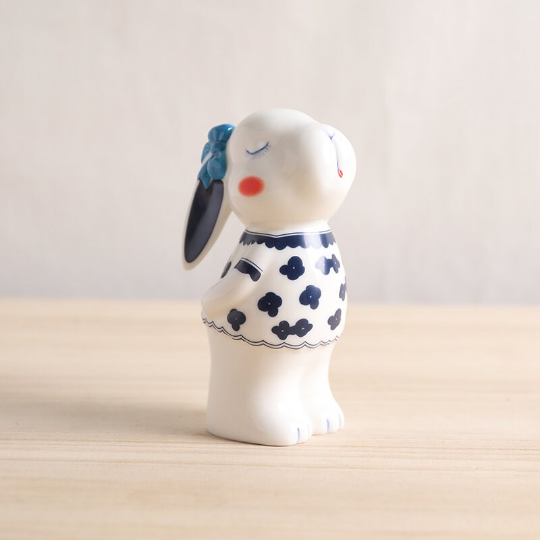 The Ceramic Rabbit Couple Tea Pet