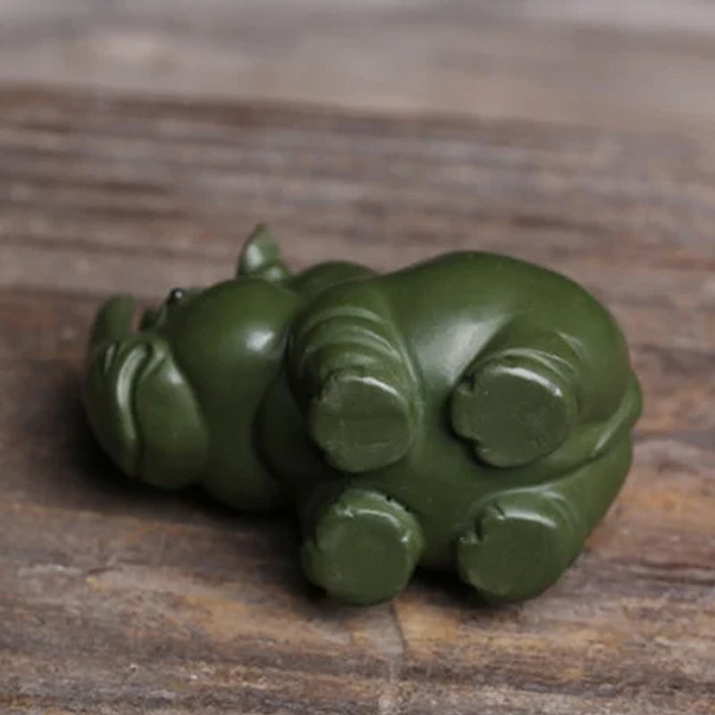 Green Mud Purple Clay Rhino Tea Pet