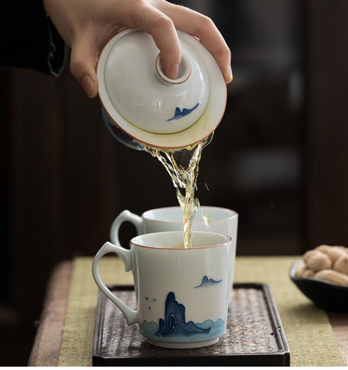 Jingdezhen Handpainted White Procelain Gaiwan 150ml