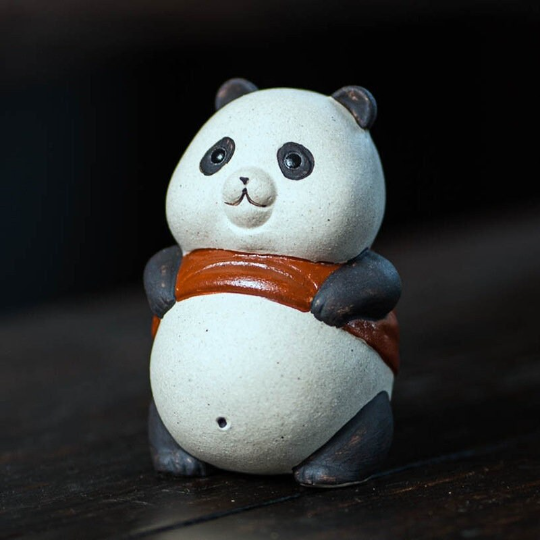 Adorable Little Panda Ceramic Tea Pet