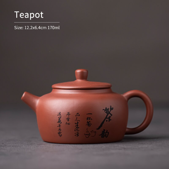 Exquisite Hand-crafted Purple Clay Teapot 170ml