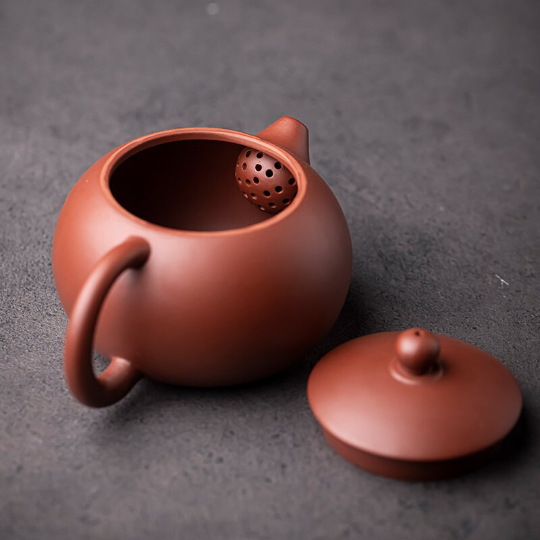 Handmade Zen Engraved  Purple Clay Teapot 230ml