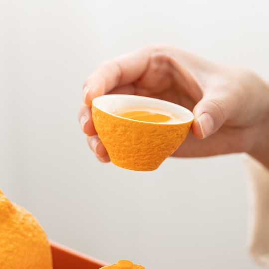 Creative Ceramic Orange Travel Tea Set